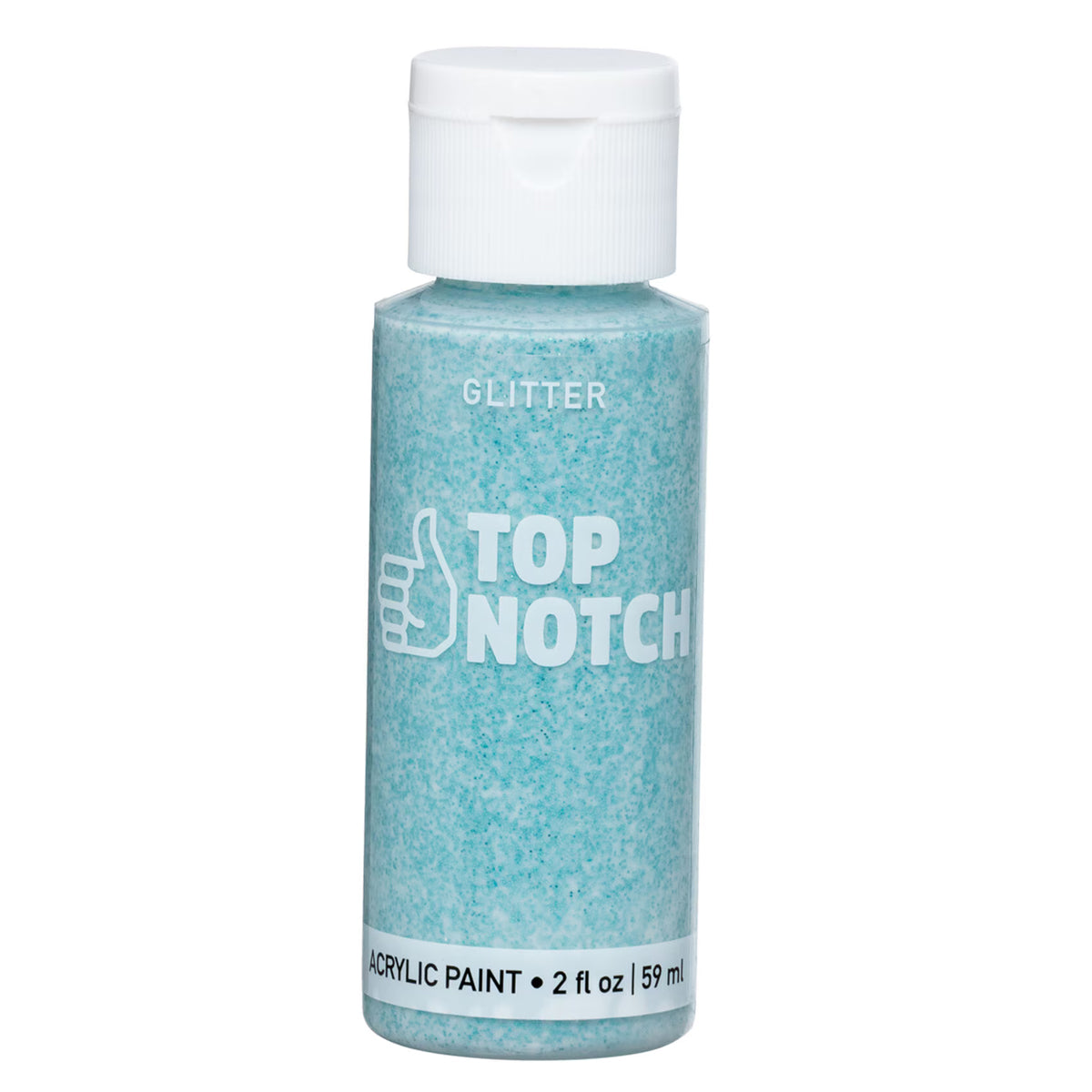 2oz White Glitter Acrylic Craft Paint by Top Notch