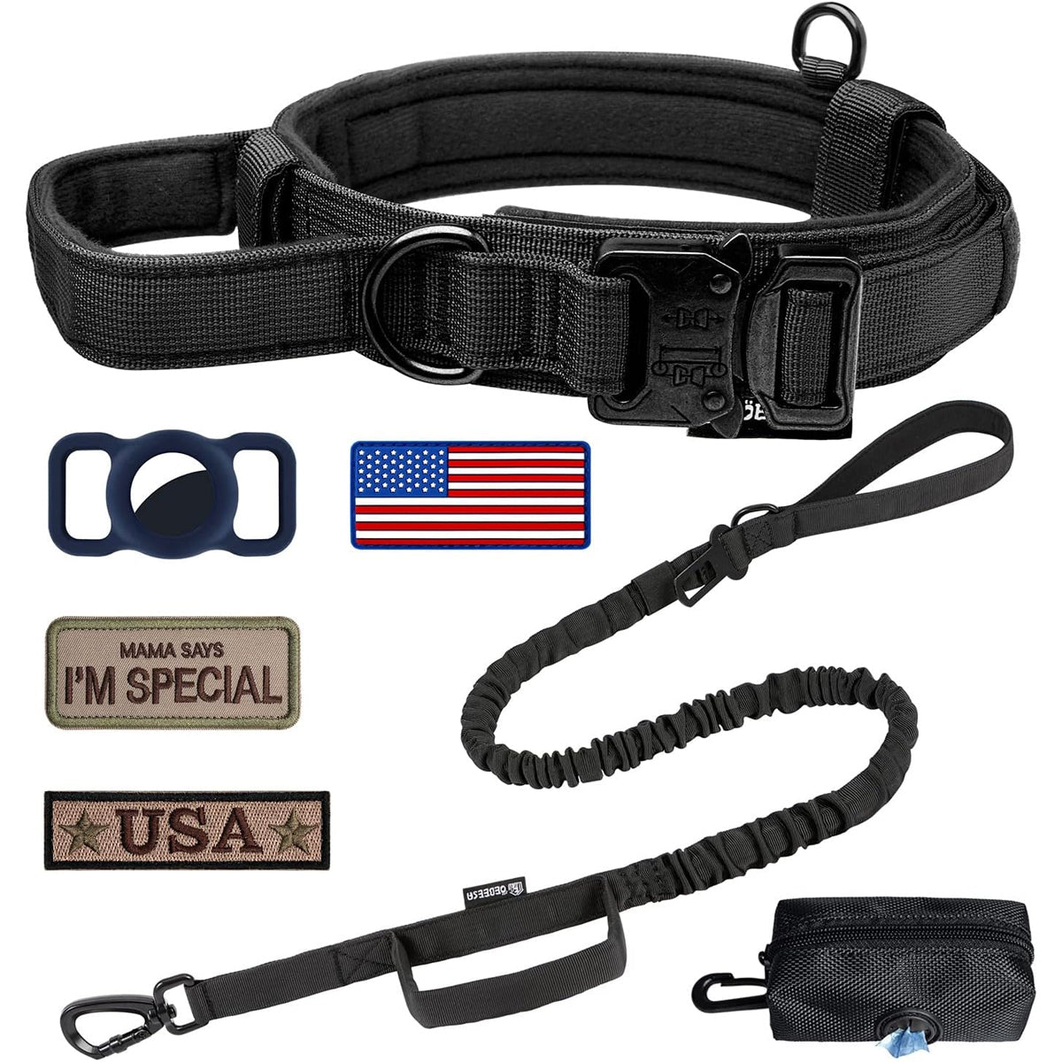 Tactical Dog Collar Adjustable Military Collar