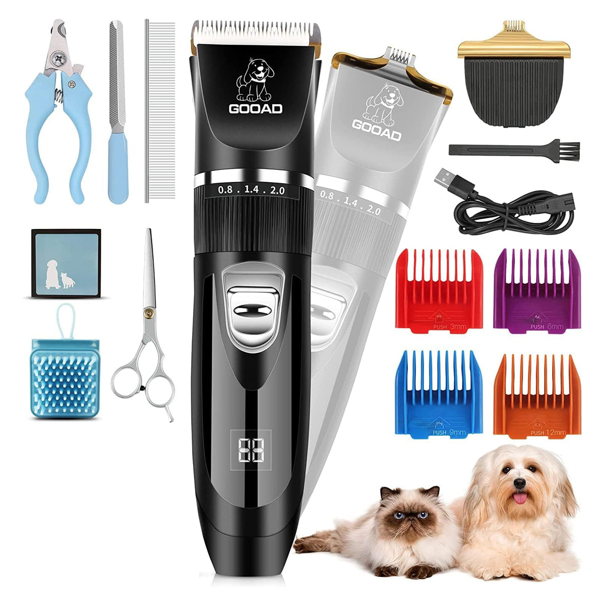 Rechargeable, Cordless Paw Trimmer and Pet Hair Clippers