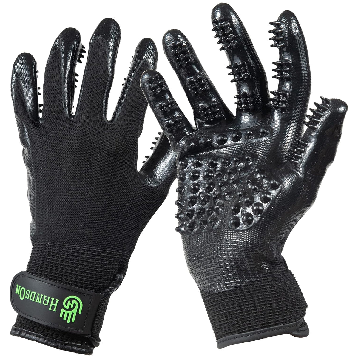 Pet Grooming Gloves: #1 Ranked and Award-Winning for Shedding, Bathing, and Hair Removal - Featuring a Patented Design