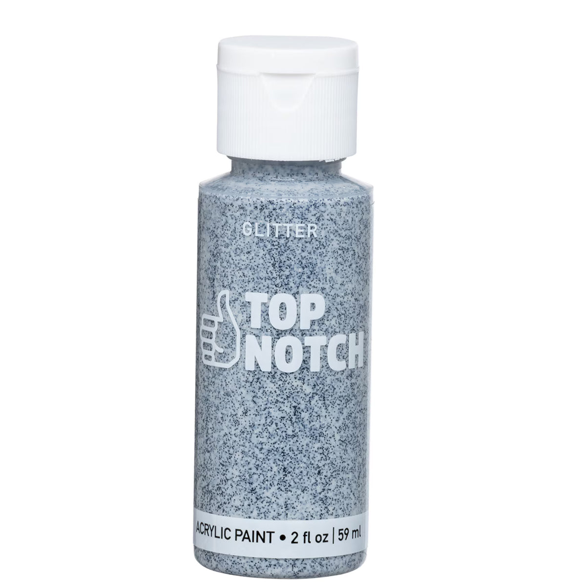 2oz White Glitter Acrylic Craft Paint by Top Notch