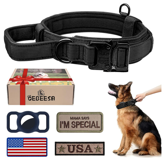 Tactical Dog Collar Adjustable Military Collar