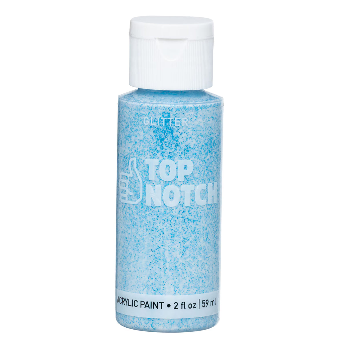 2oz White Glitter Acrylic Craft Paint by Top Notch