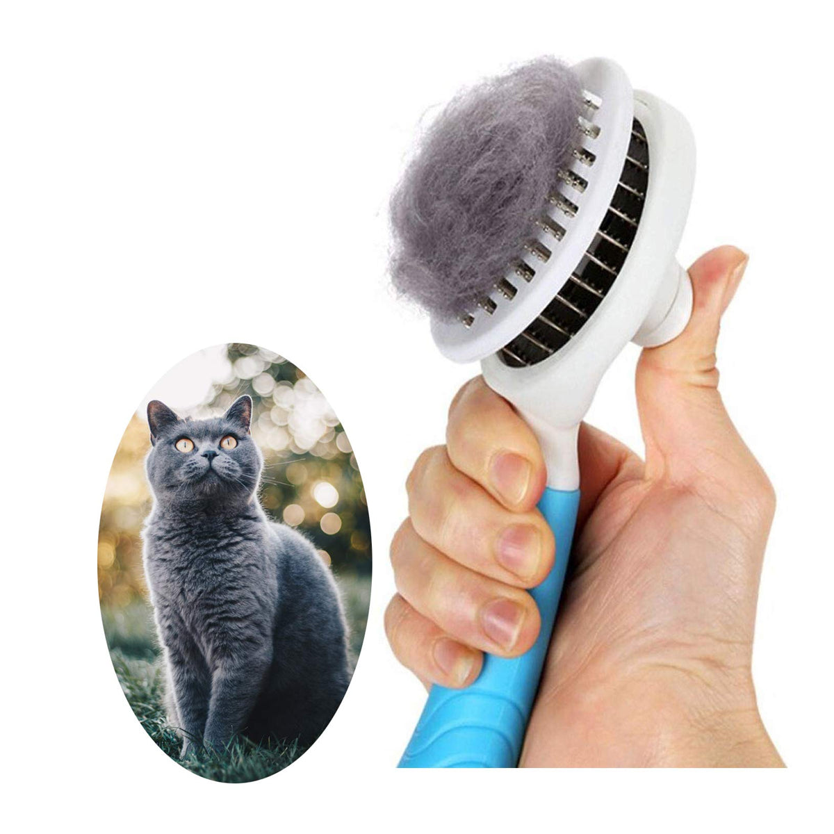 Cat Grooming Brush, Self Cleaning Slicker Brushes for Dogs Cats Pet Grooming Brush