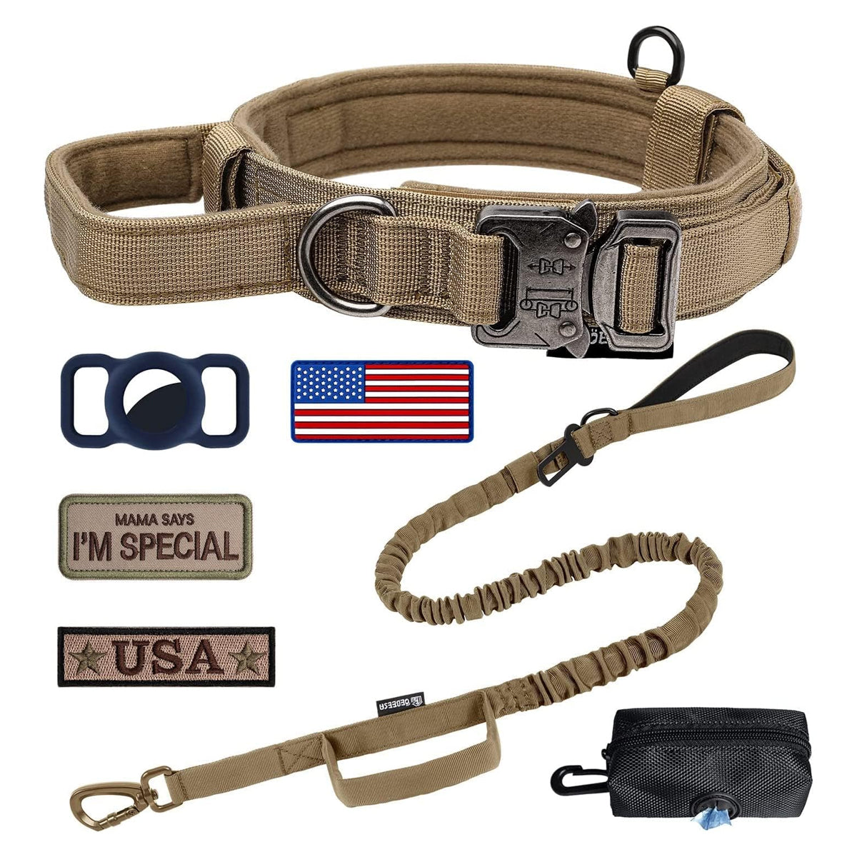 Tactical Dog Collar Adjustable Military Collar