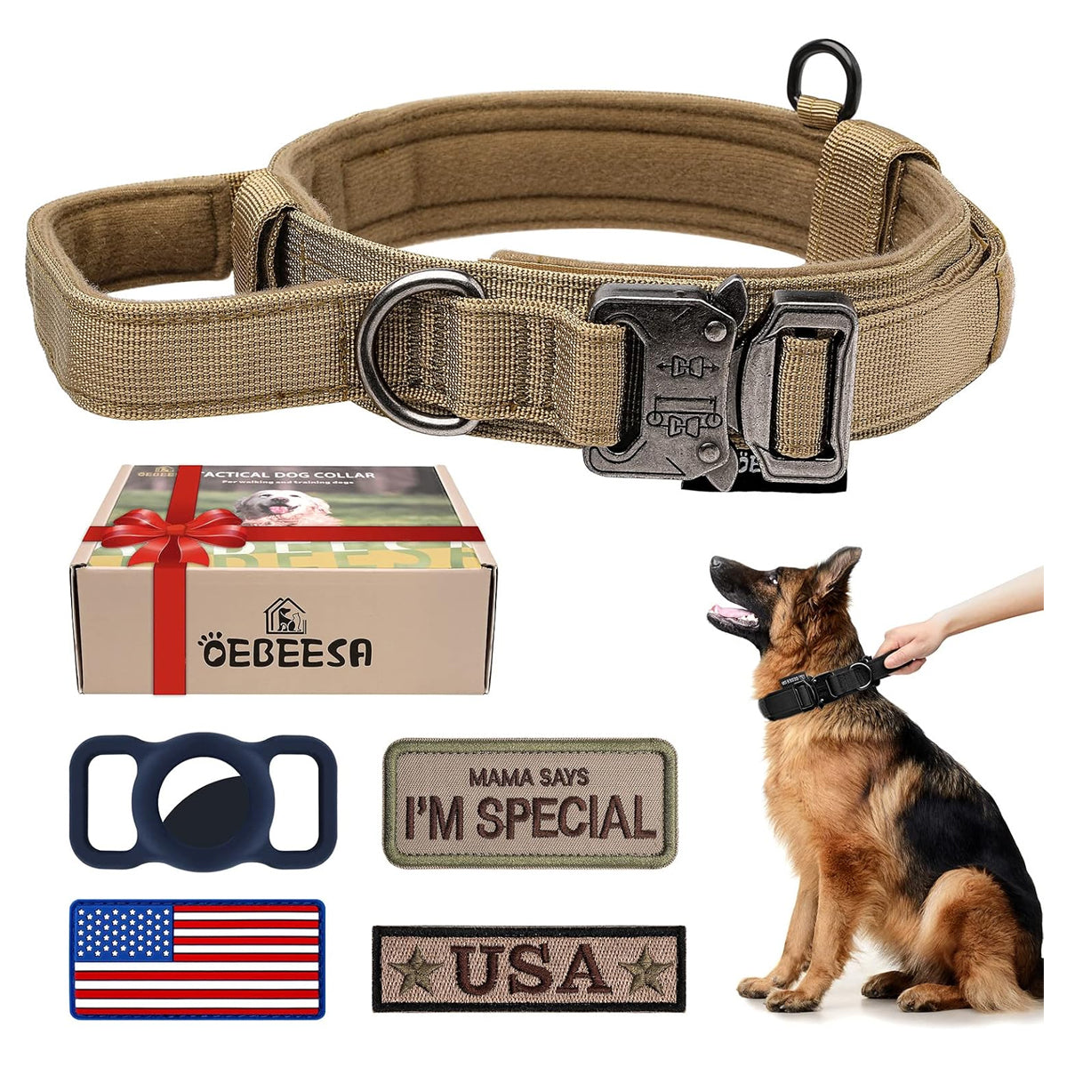 Tactical Dog Collar Adjustable Military Collar