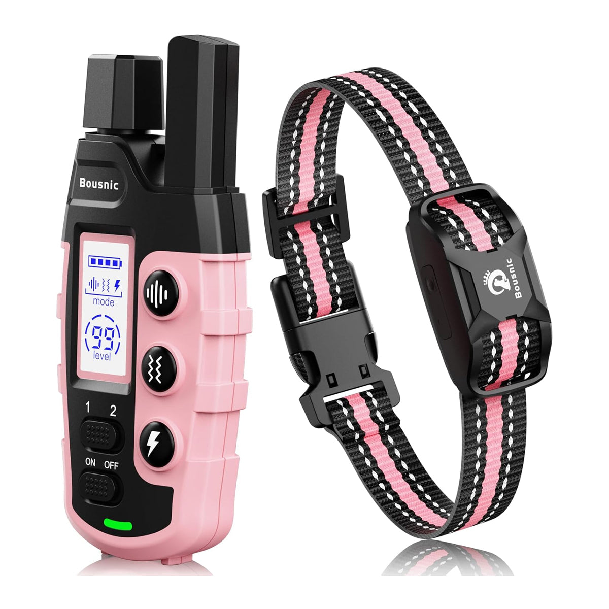 Bousnic Dog Shock Collar - 3300Ft Training Collar with Remote for 5-120lbs Small Medium Large Dogs