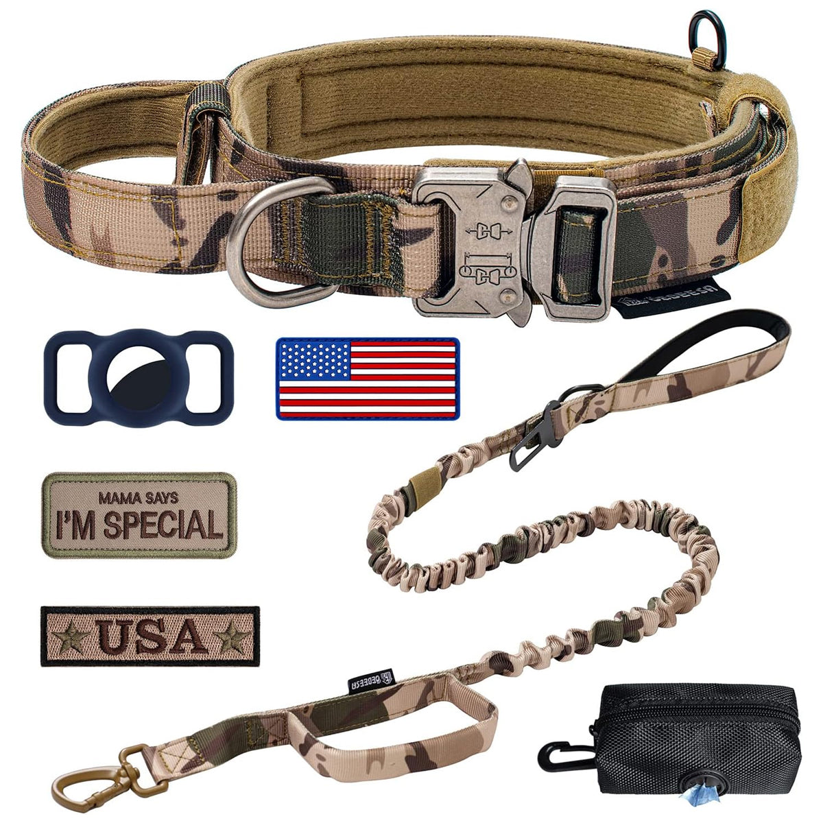 Tactical Dog Collar Adjustable Military Collar