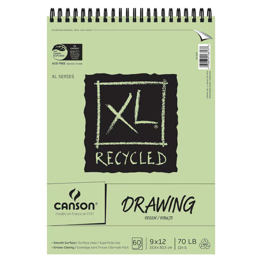Canson Recycled Drawing Paper Pad 9"X12"