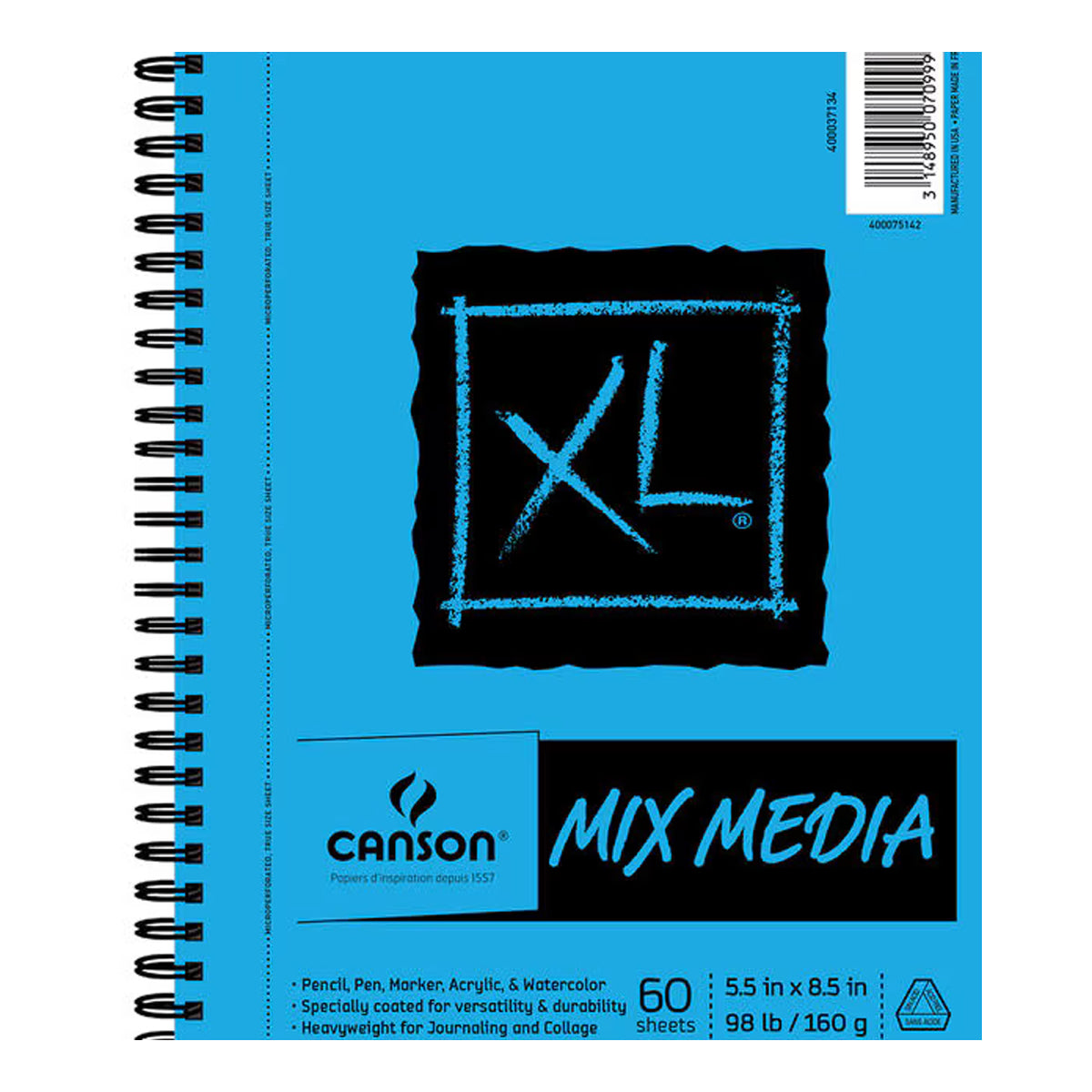 Canson XL 5.5''x8.5'' 60 Sheets Spiral Mix Media Pad