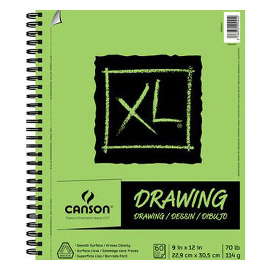 Canson XL 9''x12'' 60 Sheets Spiral Drawing Pad