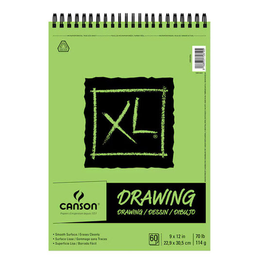 Canson XL Drawing 60 sheet 9''x12'' Paper Pad