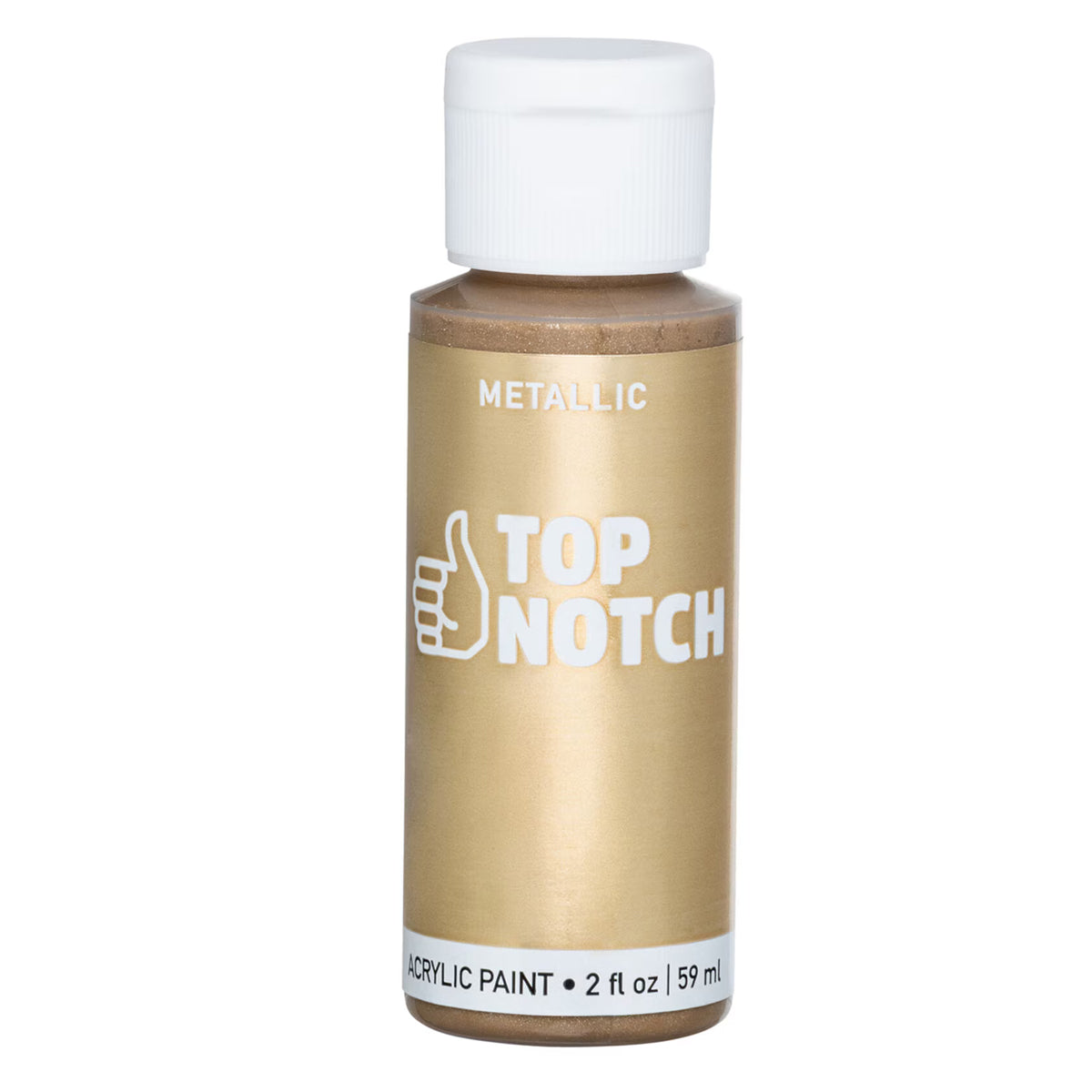 2oz Gold Metallic Acrylic Craft Paint by Top Notch