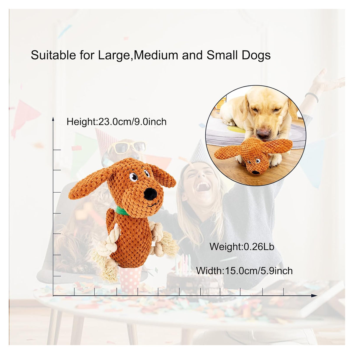 Cute Squeaky Plush Dog Toys for Small, Medium, and Large Dogs - Perfect Pet Birthday Gifts