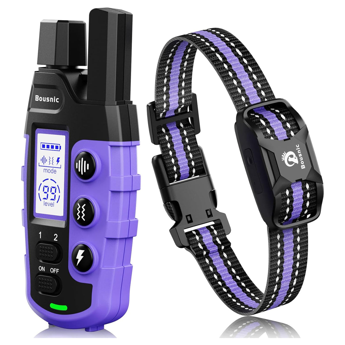 Bousnic Dog Shock Collar - 3300Ft Training Collar with Remote for 5-120lbs Small Medium Large Dogs