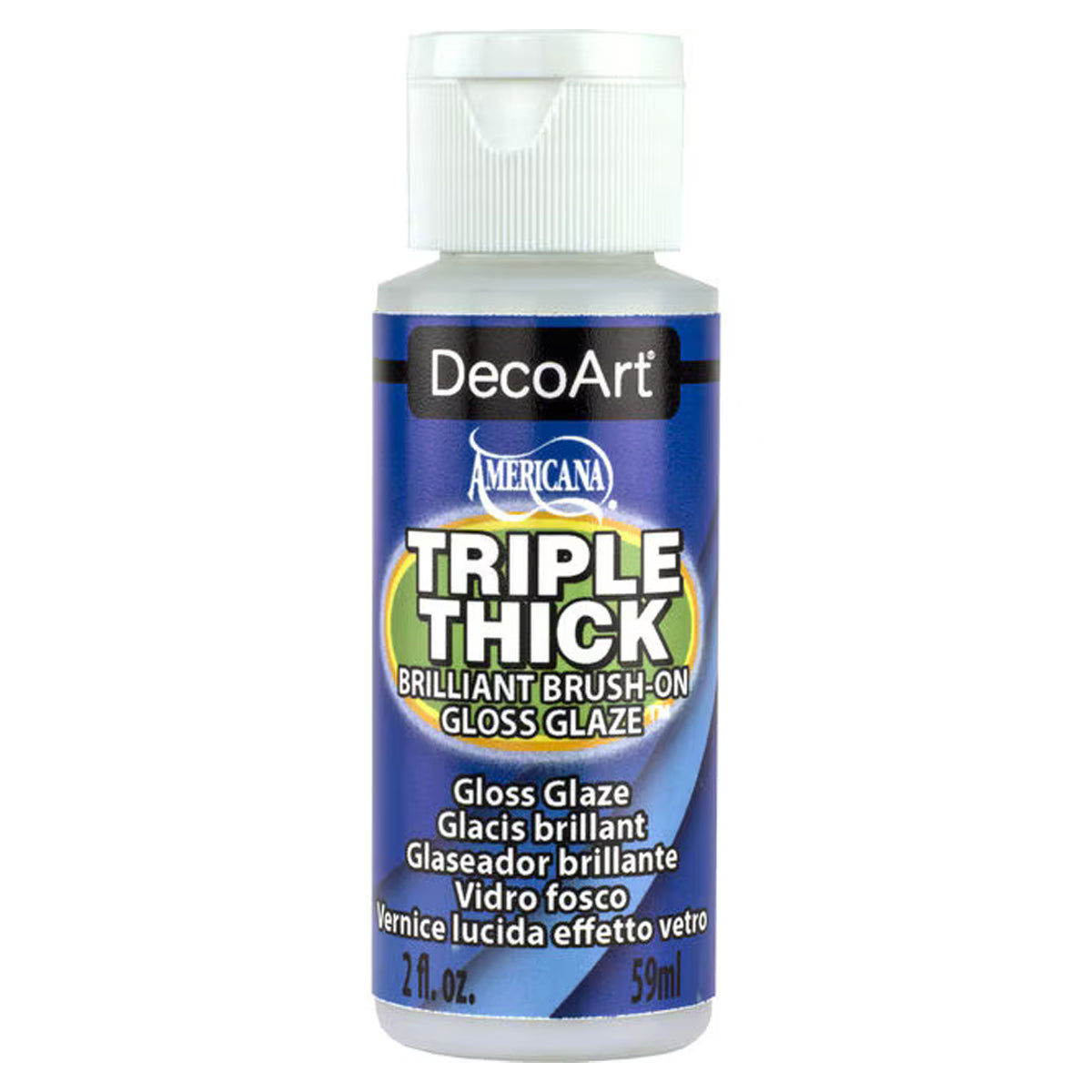 DecoArt Triple Thick Brilliant Brush On 2 fl. oz Gloss Glaze