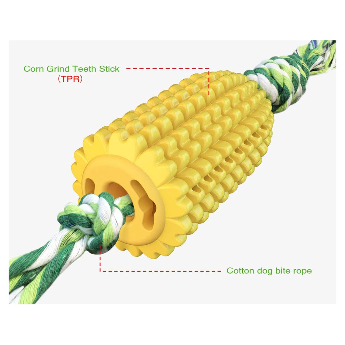 Dog Chew Toys, Puppy Toothbrush Clean Teeth Interactive Corn Toys