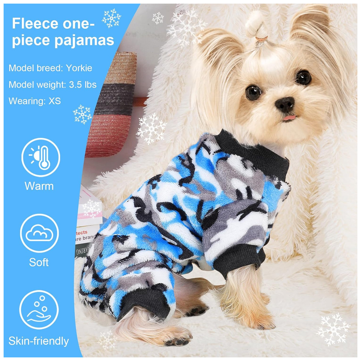 Dog Clothes Dog Sweaters for Small Dogs Male Female Soft Fleece Dog Pajamas Winter Puppy Sweater Onesie Pet Clothing Dog Christmas