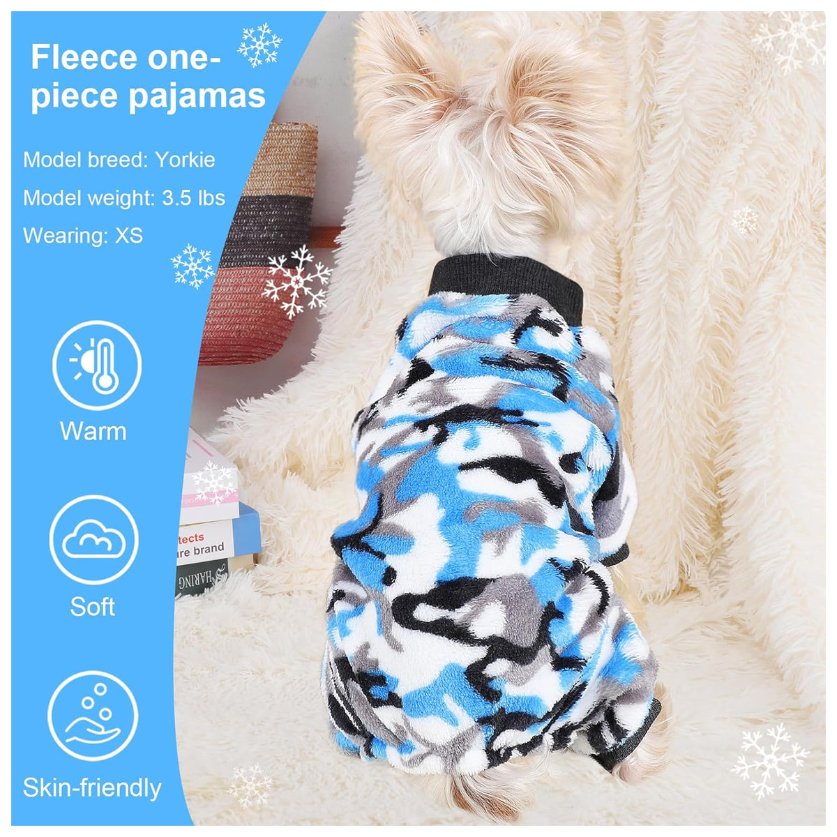 Dog Clothes Dog Sweaters for Small Dogs Male Female Soft Fleece Dog Pajamas Winter Puppy Sweater Onesie Pet Clothing Dog Christmas