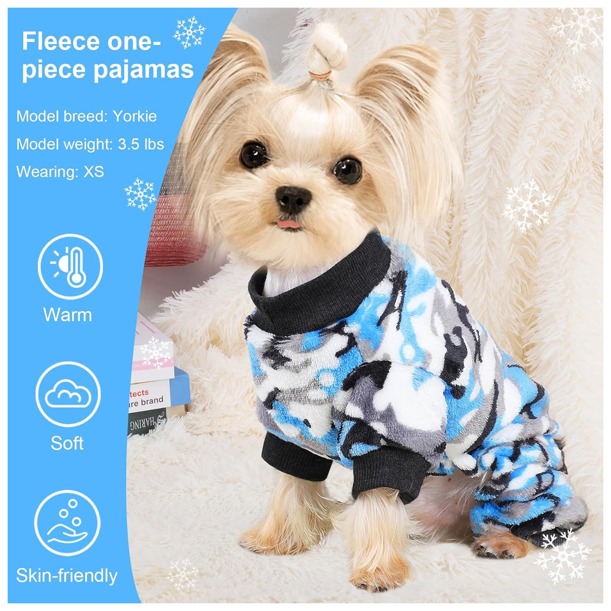 Dog Clothes Dog Sweaters for Small Dogs Male Female Soft Fleece Dog Pajamas Winter Puppy Sweater Onesie Pet Clothing Dog Christmas