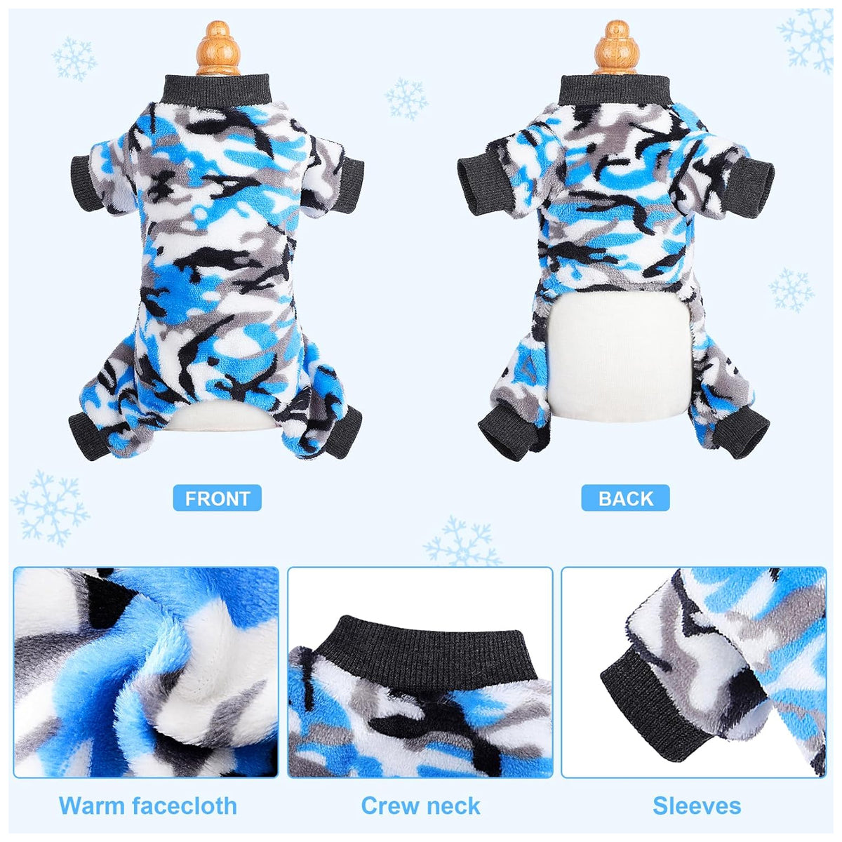 Dog Clothes Dog Sweaters for Small Dogs Male Female Soft Fleece Dog Pajamas Winter Puppy Sweater Onesie Pet Clothing Dog Christmas