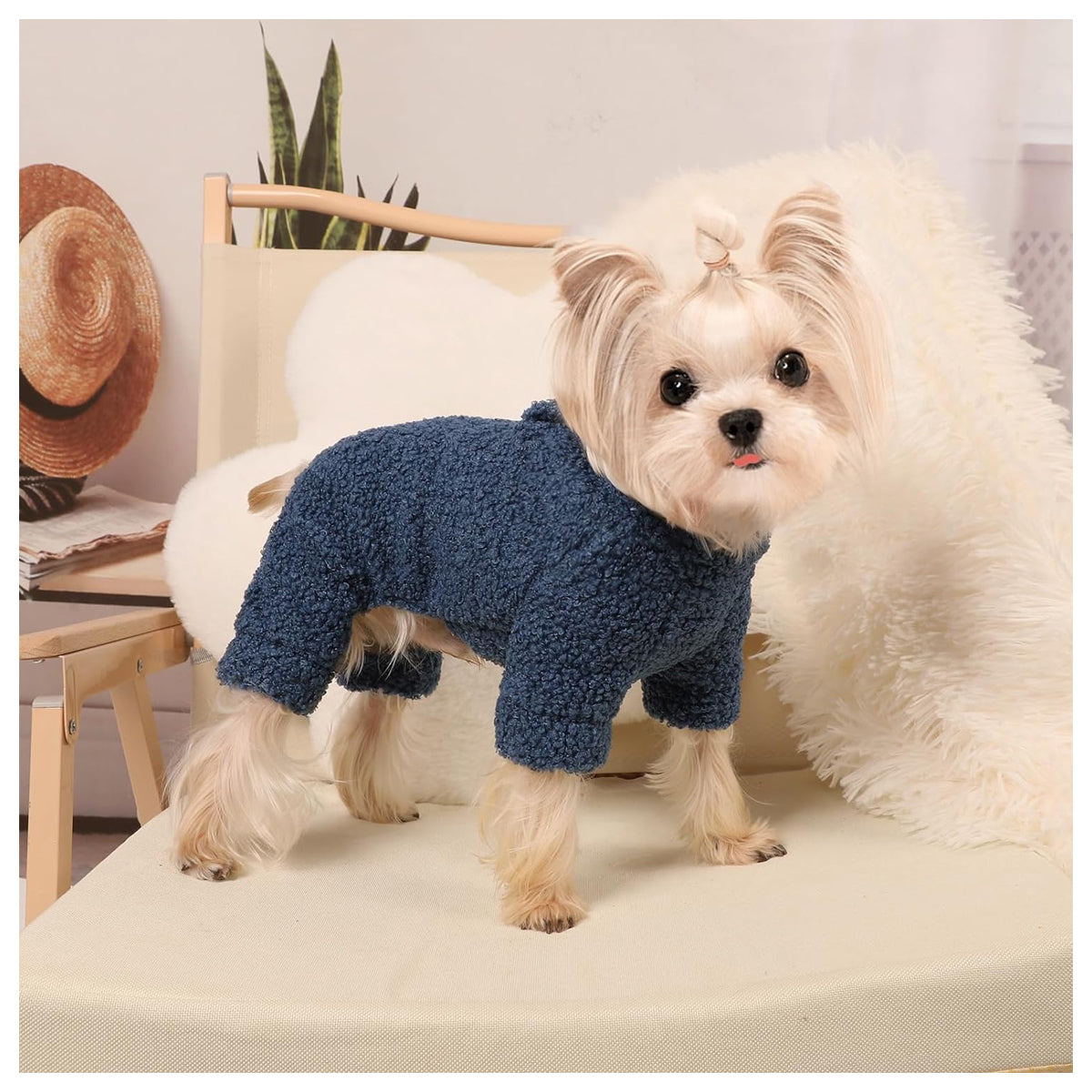 Dog Sweaters for Small Dogs Winter Small Dog Sweater Jumpsuits Fleece Warm Dog Clothes Dog Pajamas Pet Clothing