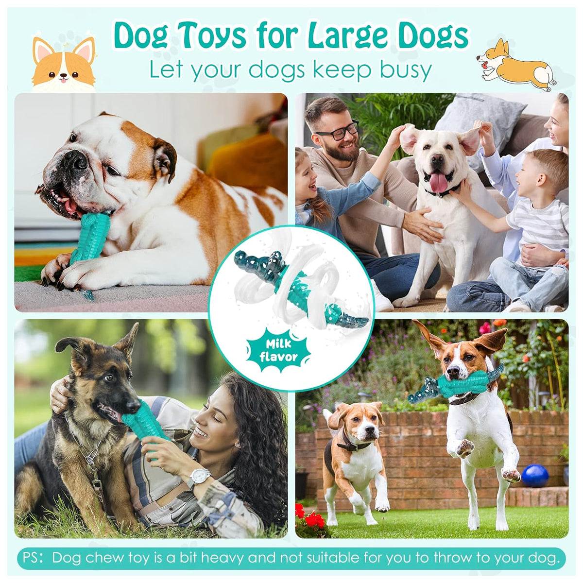 Dog Toys for Aggressive Chewers/Dog Toys for Large Dogs/Tough Dog Toys/Large Dog Toys