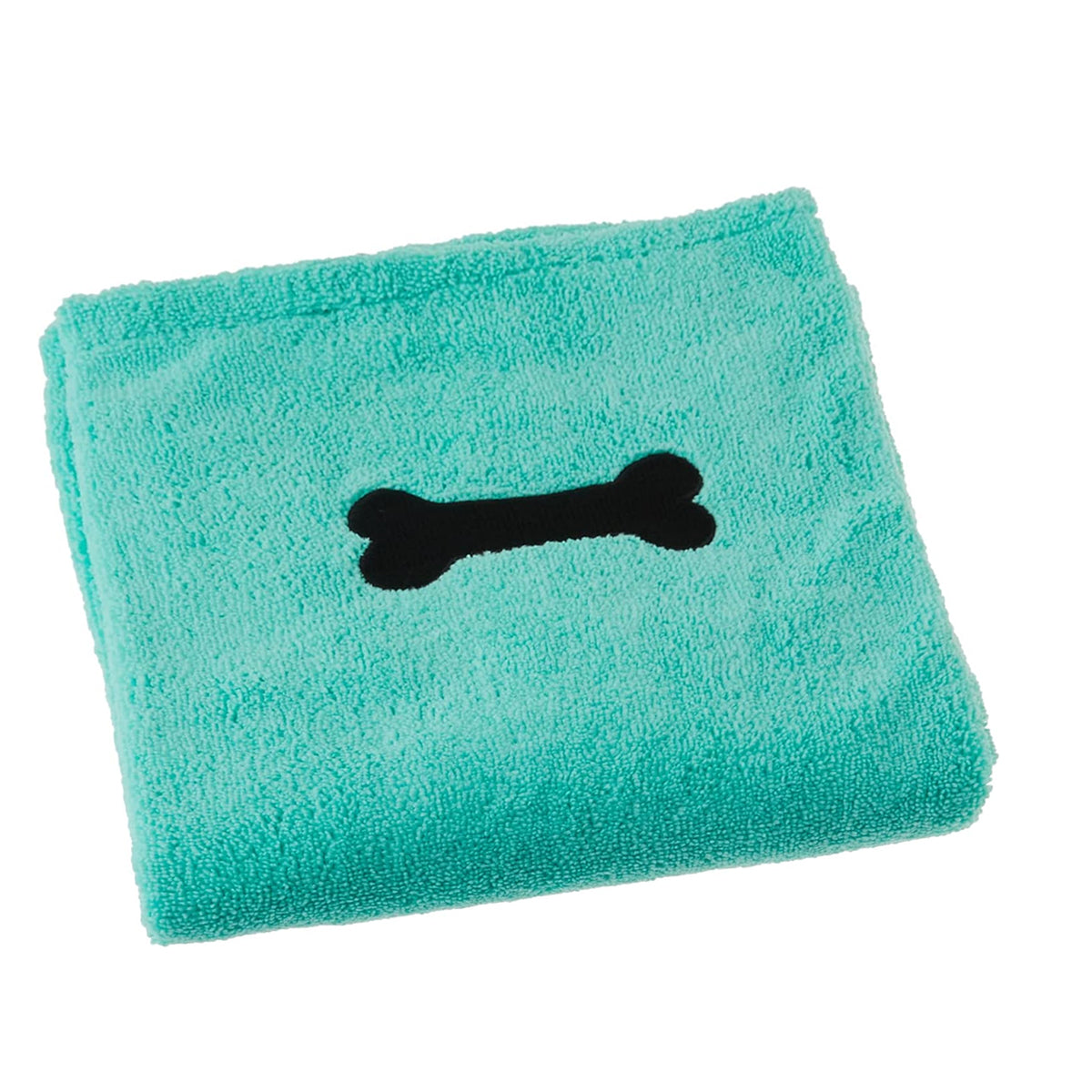 Pet Grooming Towel Collection Absorbent Microfiber X-Large, 41x23.5", Embroidered Black