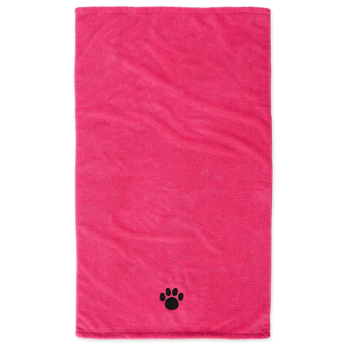 Pet Grooming Towel Collection Absorbent Microfiber X-Large, 41x23.5", Embroidered Black