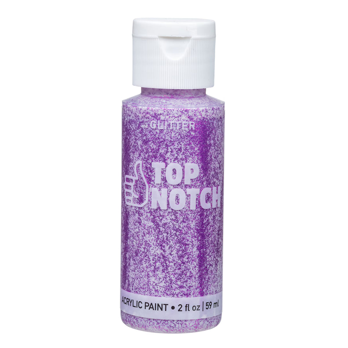 2oz White Glitter Acrylic Craft Paint by Top Notch