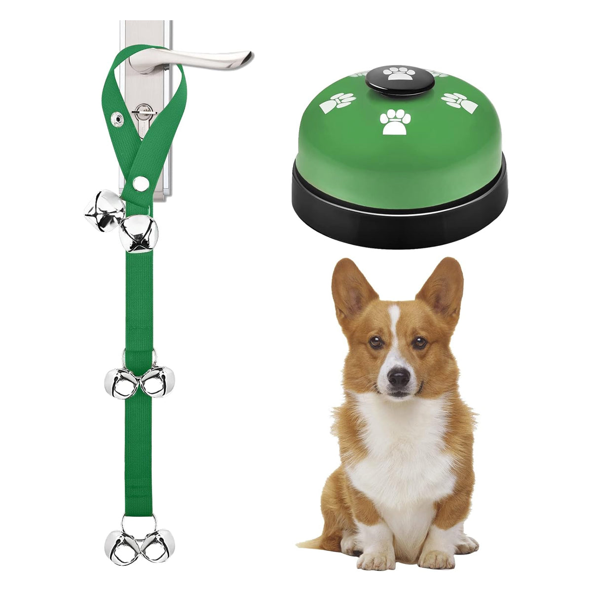 2 Pack Dog Doorbells, Pet Training Bells for Go Outside Potty Training