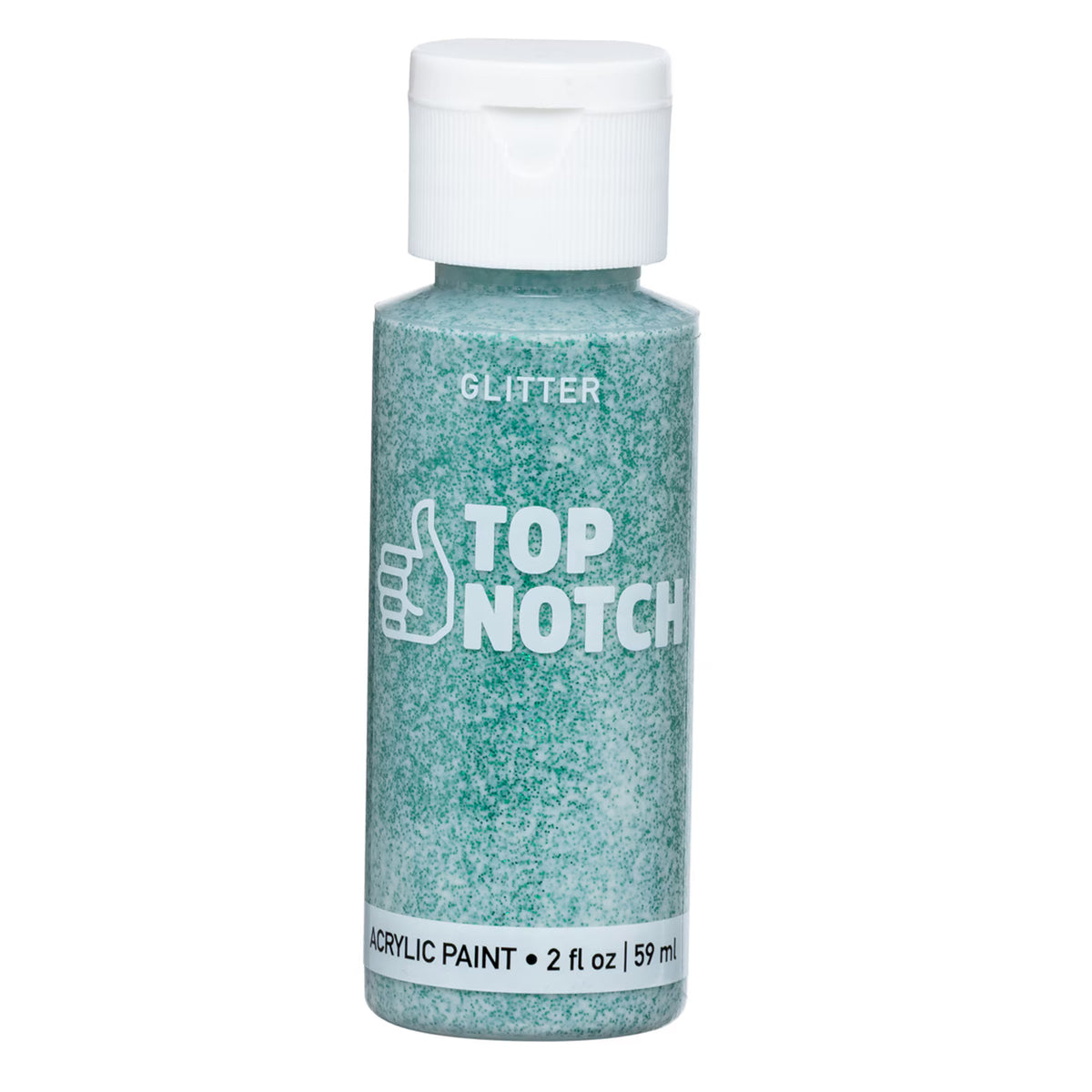 2oz White Glitter Acrylic Craft Paint by Top Notch