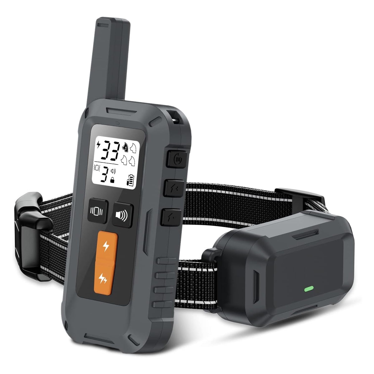 Electric Dog Training Collar with Remote 1600FT, Rechargeable E-Collar Waterproof Collars with 3 Training Modes