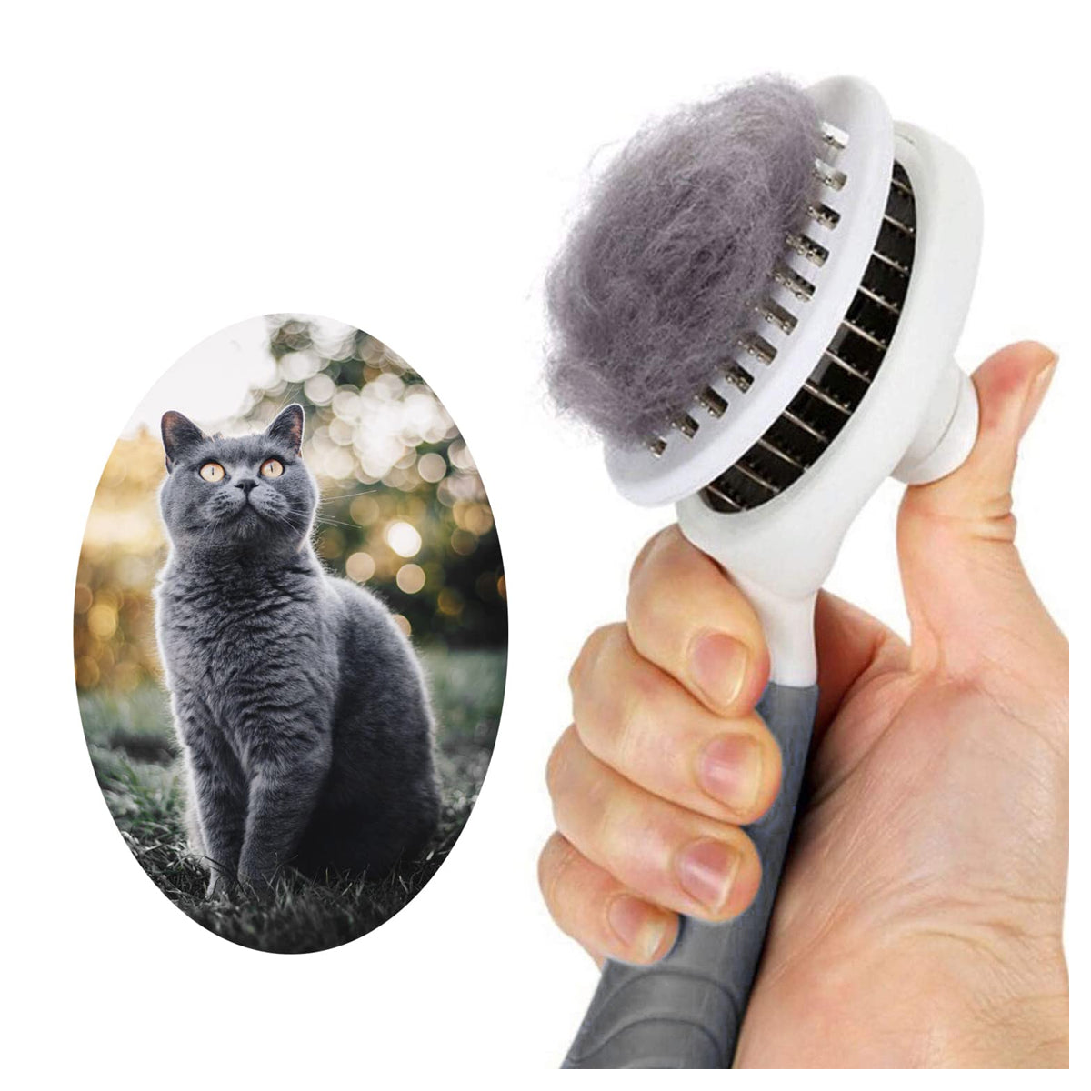 Cat Grooming Brush, Self Cleaning Slicker Brushes for Dogs Cats Pet Grooming Brush