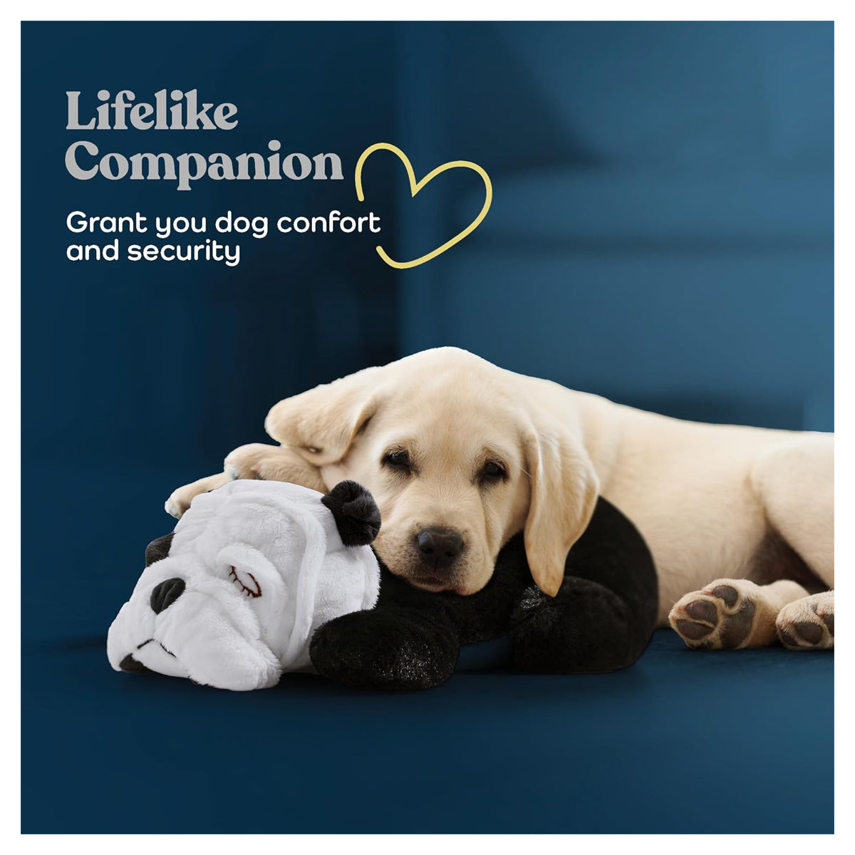 Calming Heartbeat Plush Dog Toy with Anxiety Relief - Includes Disposable Heat Pack