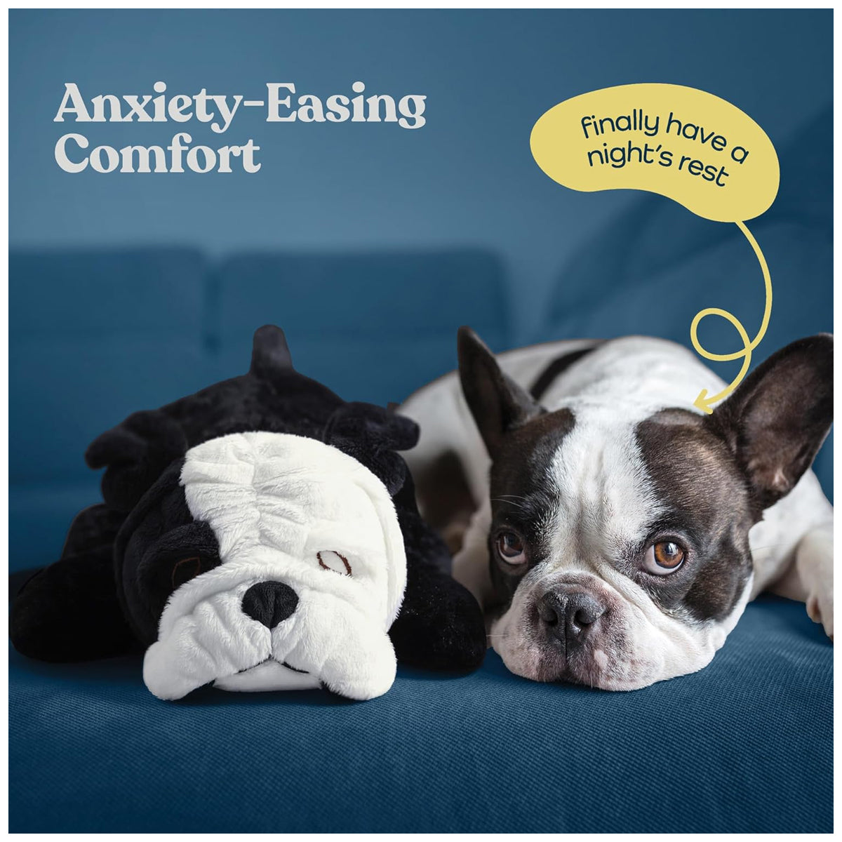 Calming Heartbeat Plush Dog Toy with Anxiety Relief - Includes Disposable Heat Pack