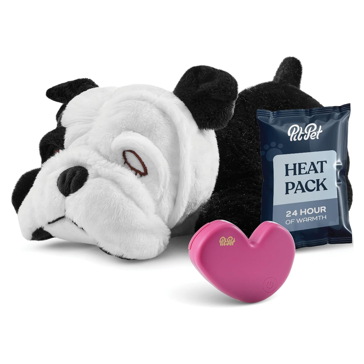 Calming Heartbeat Plush Dog Toy with Anxiety Relief - Includes Disposable Heat Pack