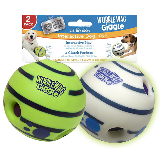 Interactive Dog Toy, Fun Giggle Sounds When Rolled or Shaken