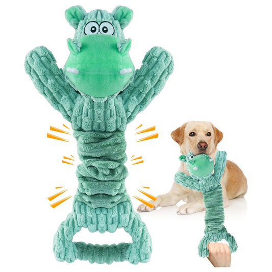 Soft Plush Squeaky Dog Toys for Small, Medium, and Large Pets - Ideal for Indoor Tug of War Play