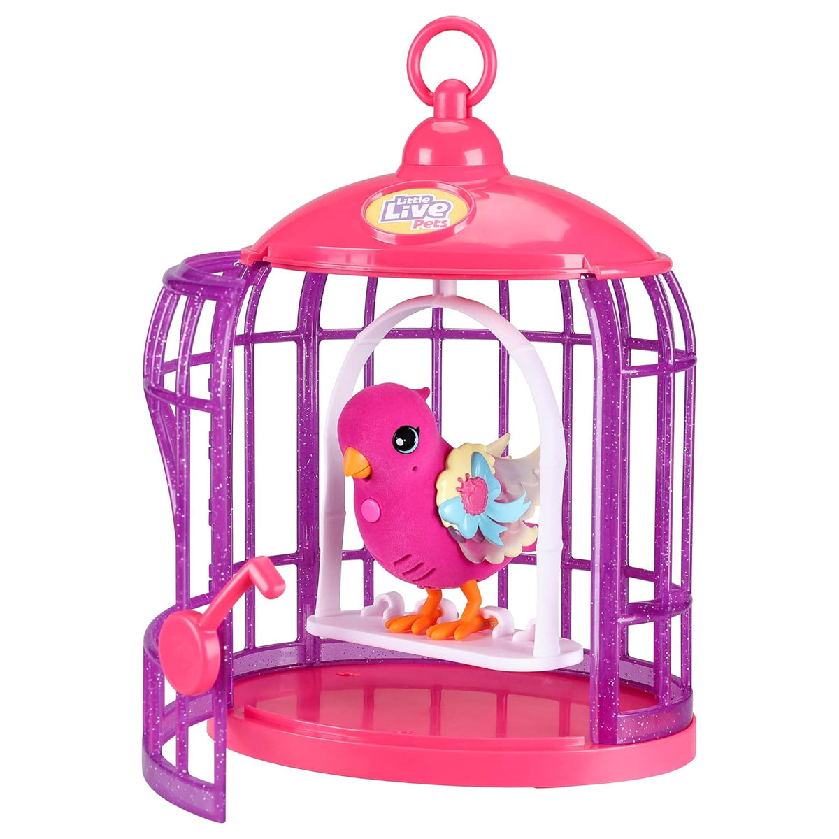 Lil' Bird & Bird Cage, New Light Up Wings with 20 + Sounds, and Reacts to Touch