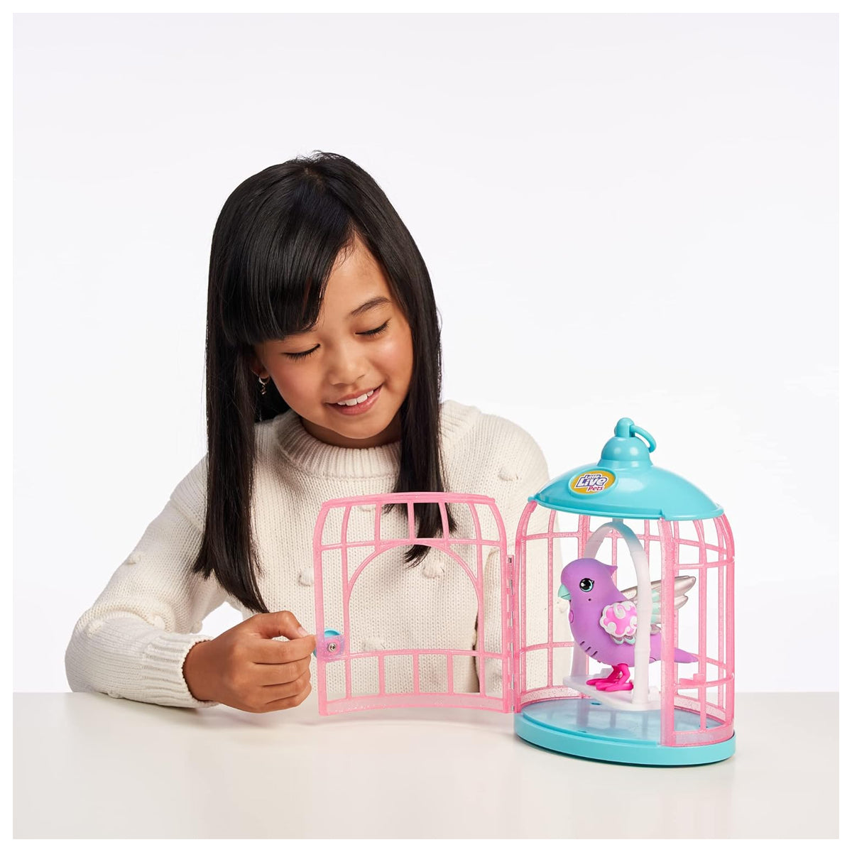 Lil' Bird & Bird Cage, New Light Up Wings with 20 + Sounds, and Reacts to Touch