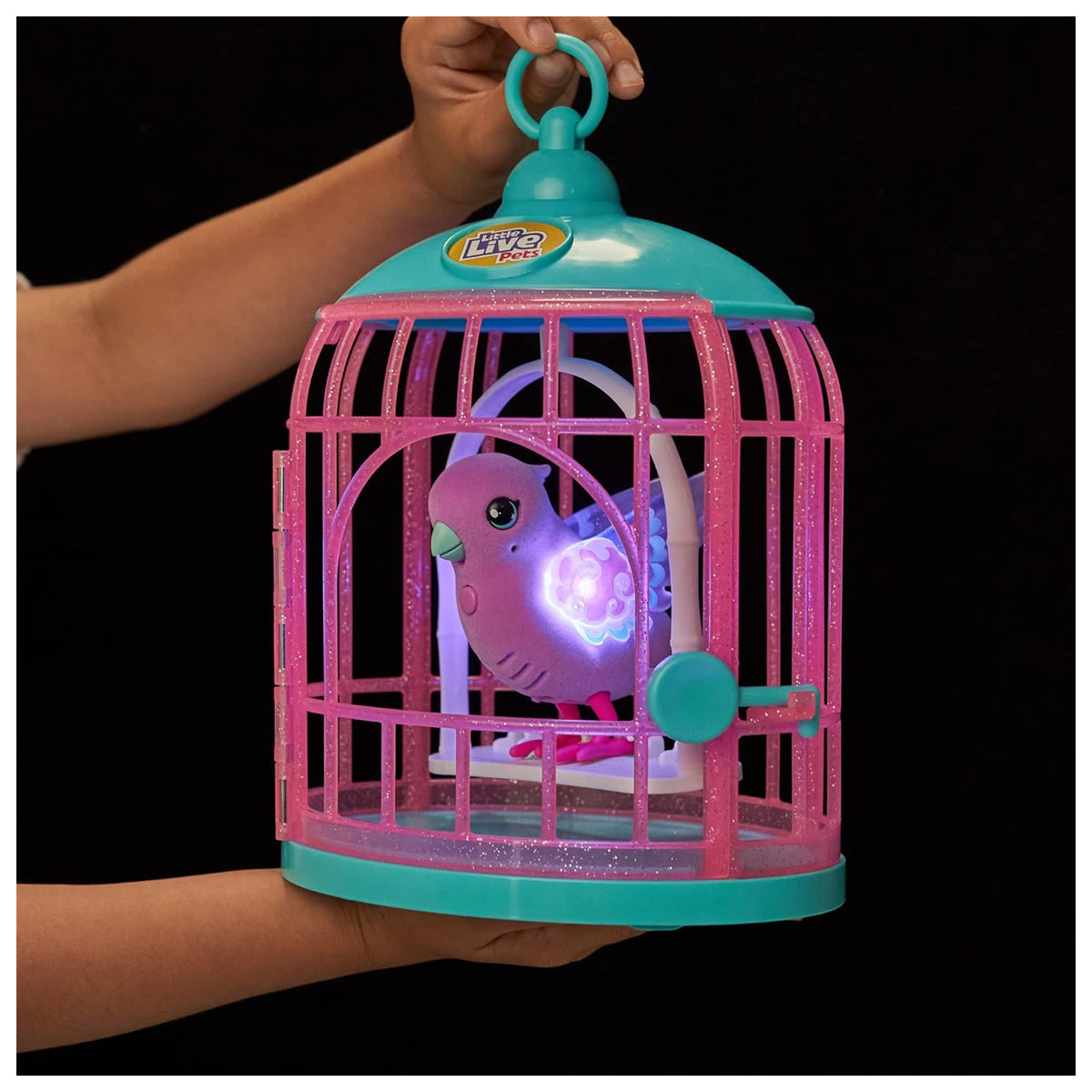 Lil' Bird & Bird Cage, New Light Up Wings with 20 + Sounds, and Reacts to Touch