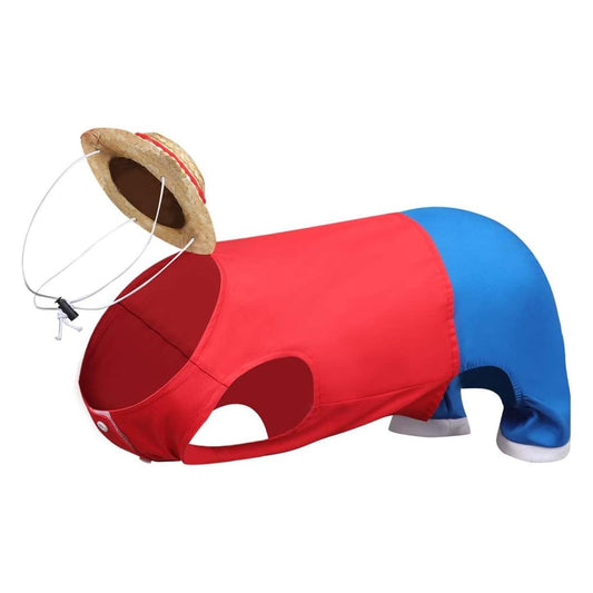 Luffy Dog Costume Funny Luffy Dog Costume Pet Dog Cosplay Costumes for Halloween