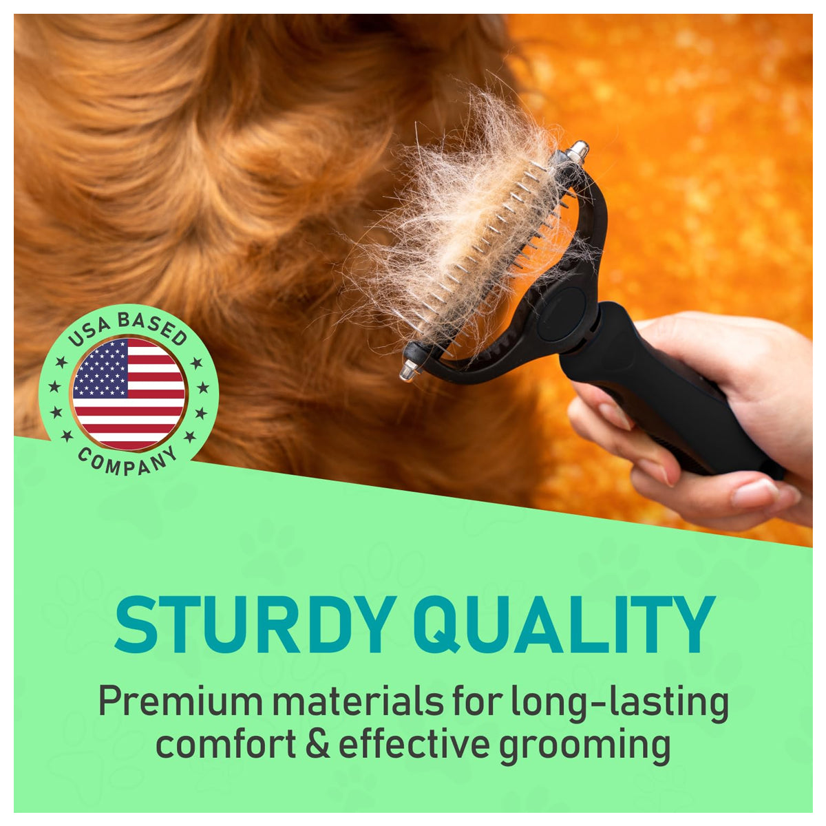 Maxpower Planet Pet Grooming Brush - Double Sided Shedding, Dematting Undercoat Rake for Dogs, Cats