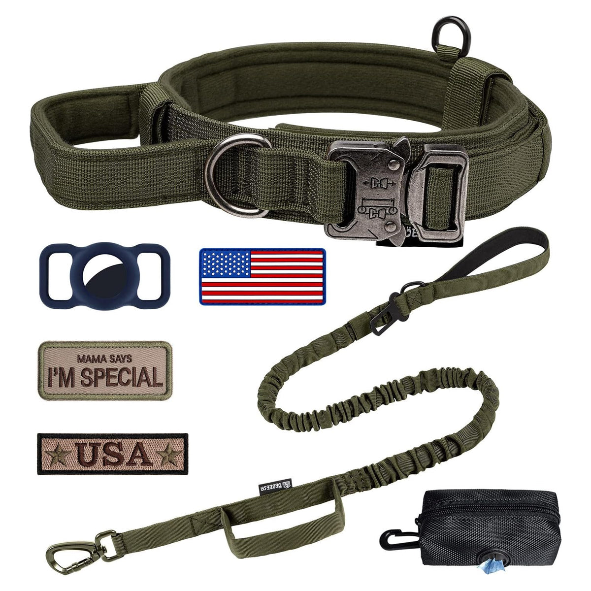 Tactical Dog Collar Adjustable Military Collar