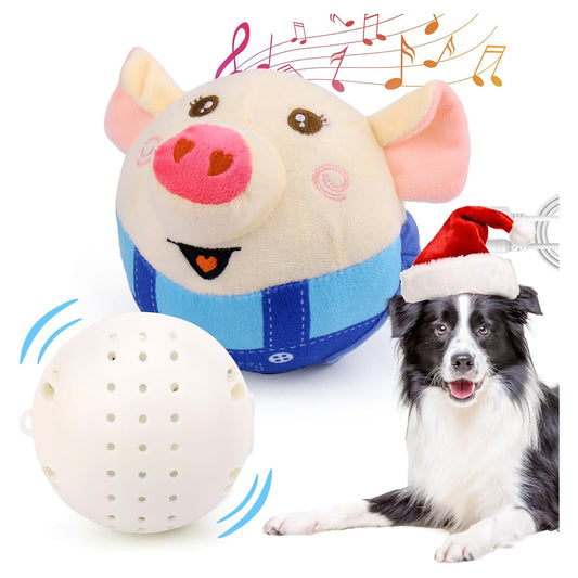 Mity Rain Interactive Dog Ball Toy - Automatic Rolling, Jumping, Vibrating, and Wiggling Fun for Pets