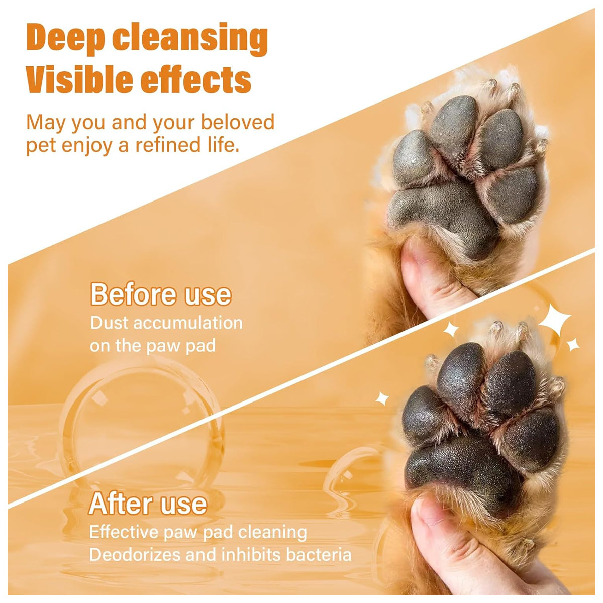 Paw Cleaner for Dogs and Cats,Magic Foam - Clean Paws No-Rinse Foaming Cleanser