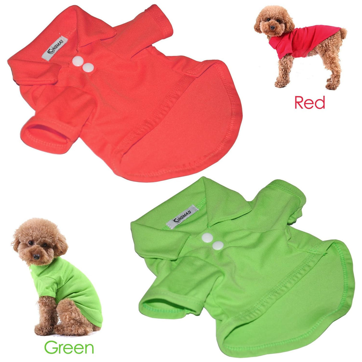 KINGMAS 4 Pieces Dog T-Shirt, Breathable Pet Shirts, Puppy Sweatshirt Dog Clothes Outfit Apparel Coats for Small Medium Dogs Cats