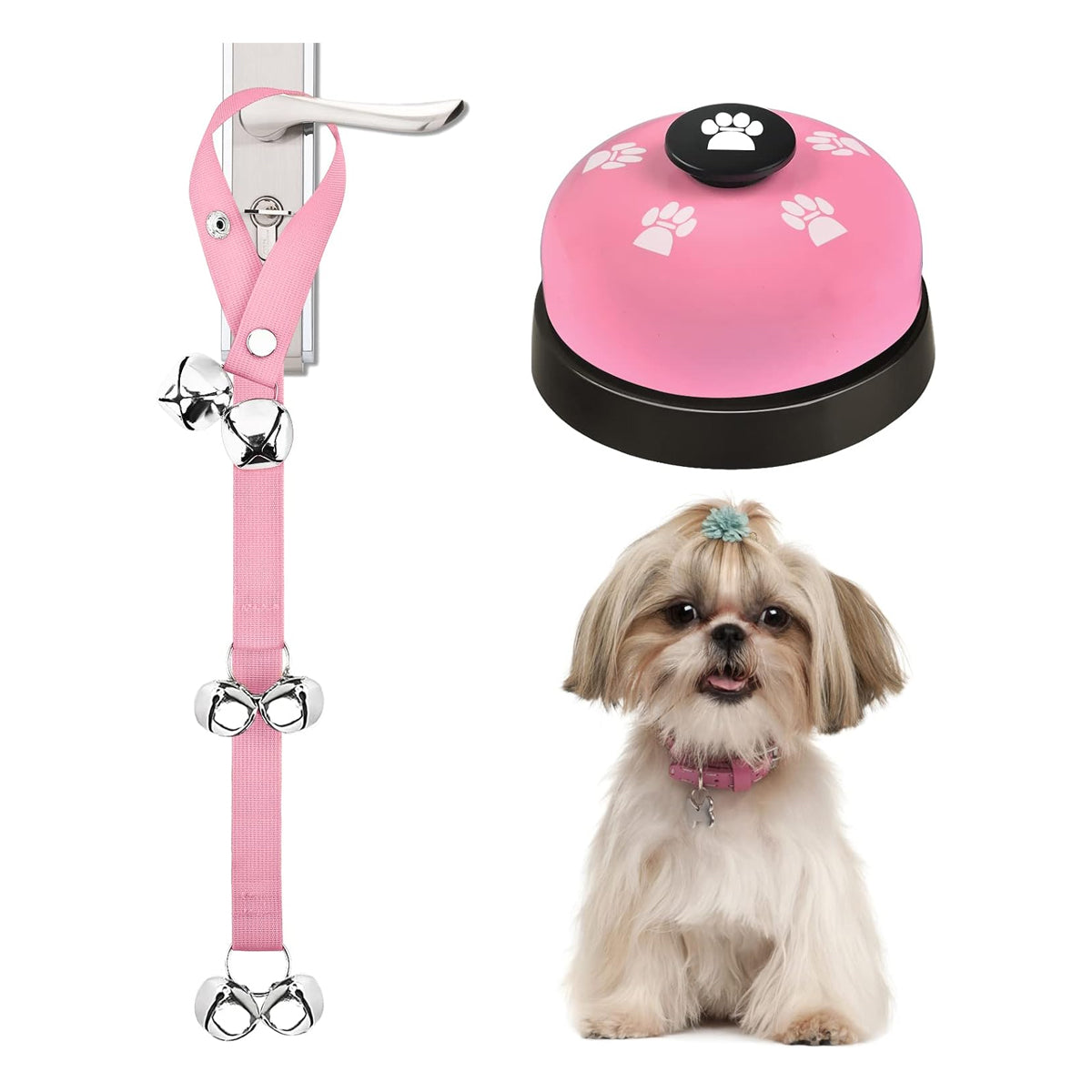 2 Pack Dog Doorbells, Pet Training Bells for Go Outside Potty Training