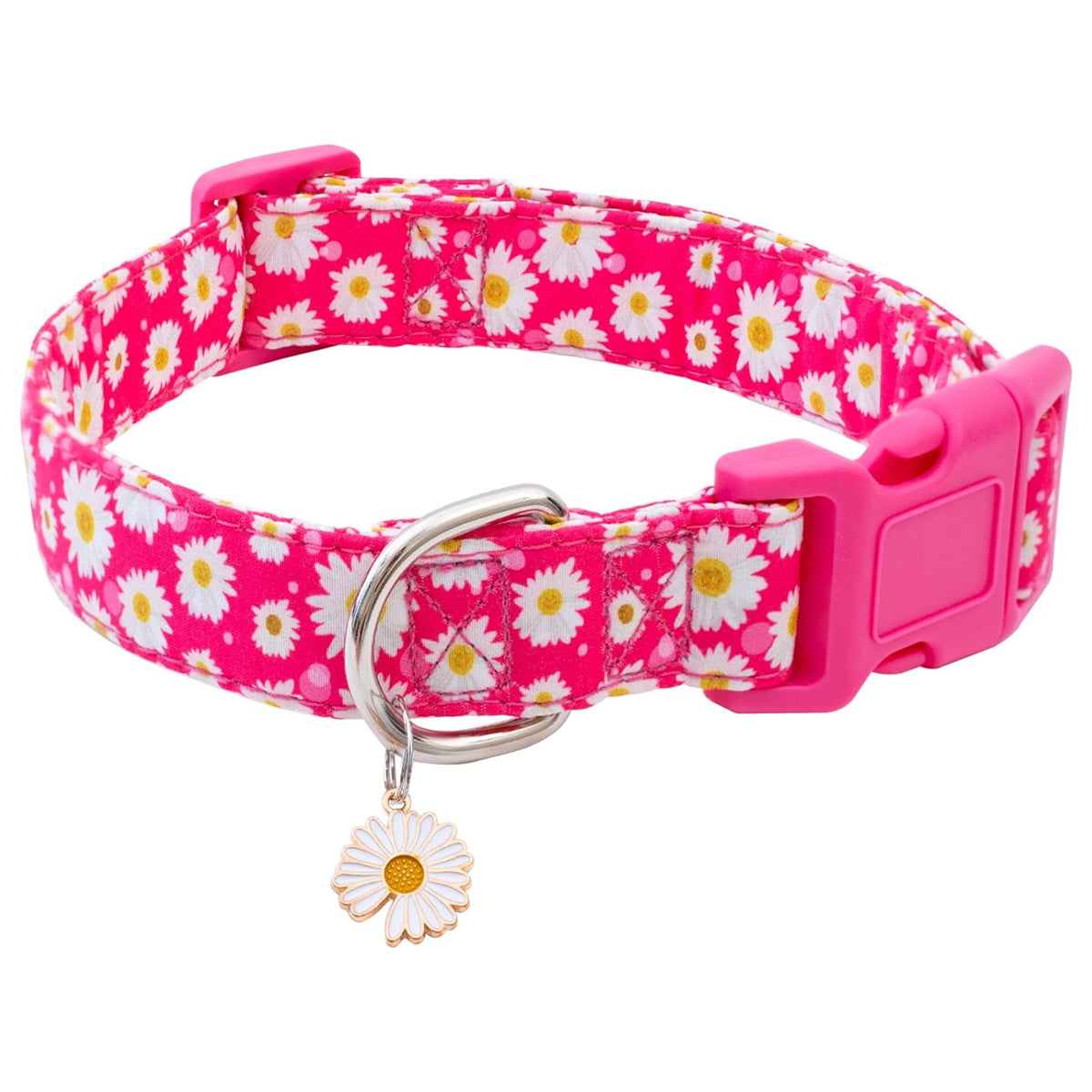 Cotton Designer Dogs Collar Cute Flower Dog Collars for Girl Female